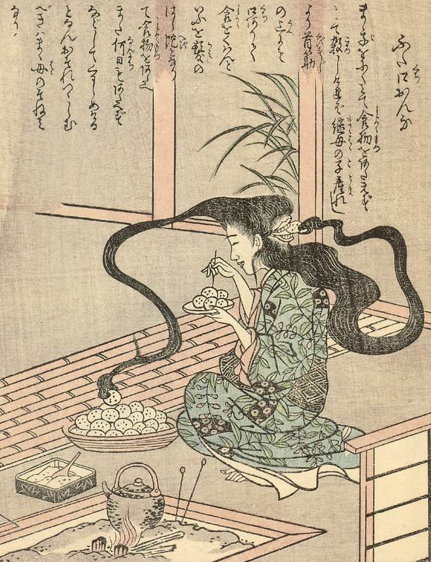 二口女（竹原春泉『絵本百物語』）
