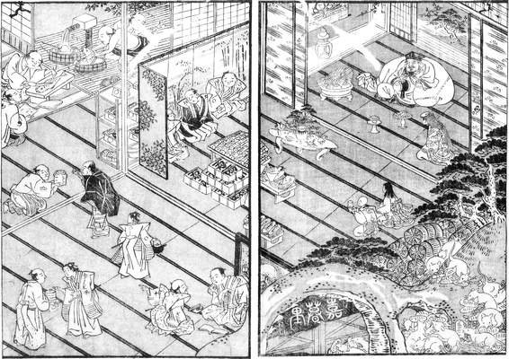 隠れ座頭（鳥山石燕『今昔百鬼拾遺』）