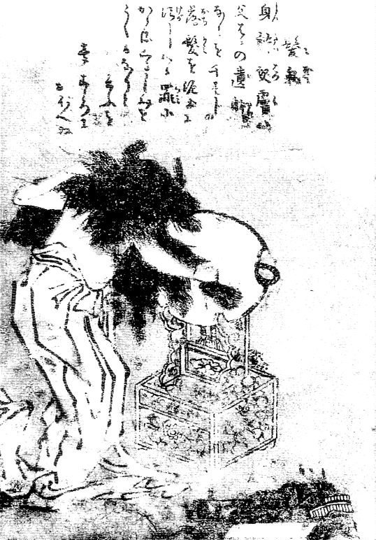 髪鬼（鳥山石燕『画図百器徒然袋』）