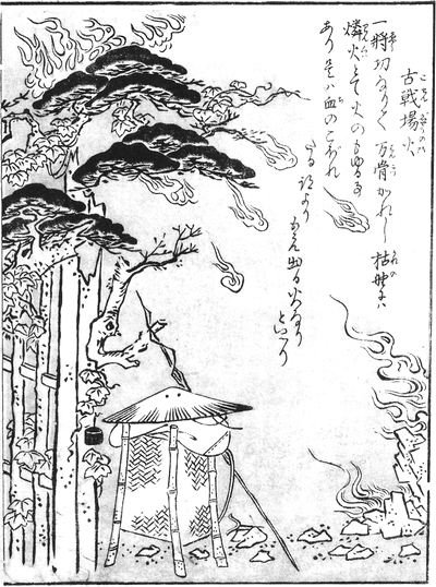 古戦場火（鳥山石燕『今昔画図続百鬼』）