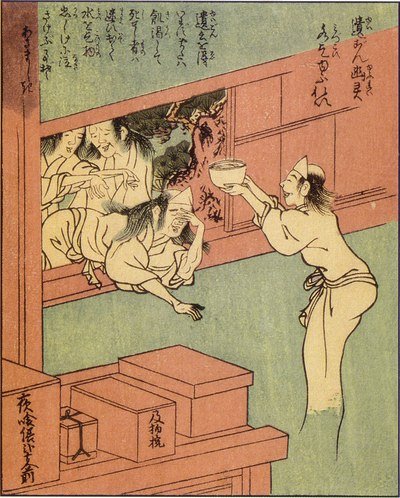 水乞幽霊（竹原春泉『絵本百物語』）