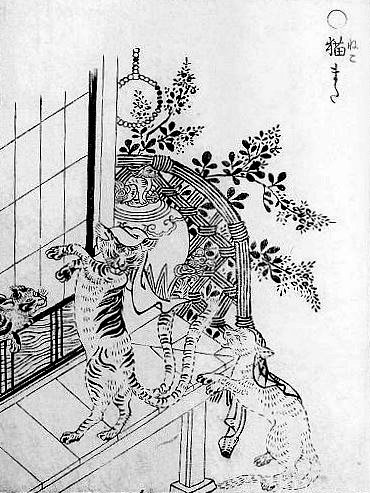 猫又（鳥山石燕『画図百鬼夜行』）