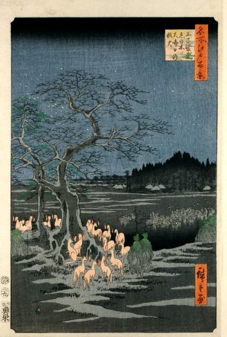 王子の狐火（記事に載る絵）