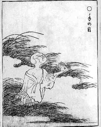 手の目（鳥山石燕『画図百鬼夜行』）