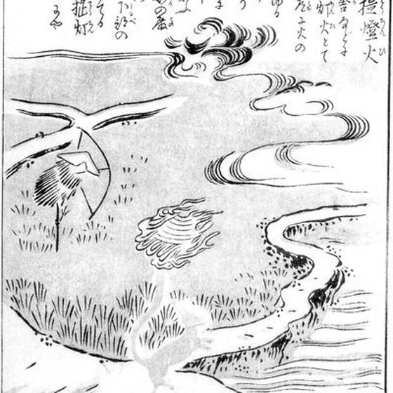提灯火（鳥山石燕『今昔画図続百鬼』）