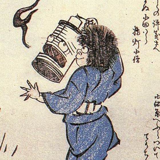 提灯小僧（竜斎閑人正澄『狂歌百物語』）