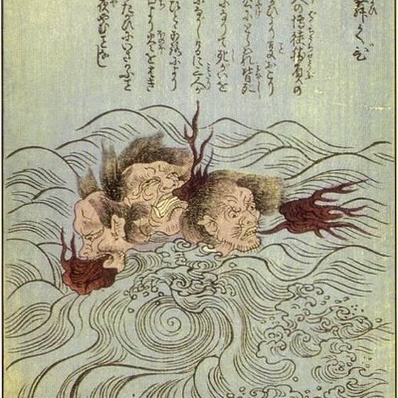 舞首（竹原春泉『絵本百物語』）