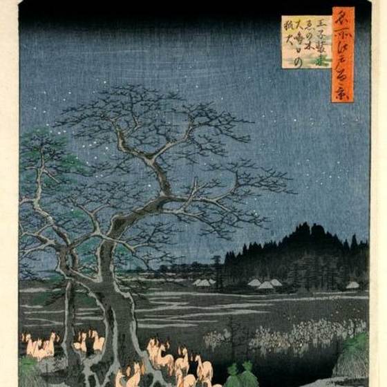 王子の狐火（記事に載る絵）