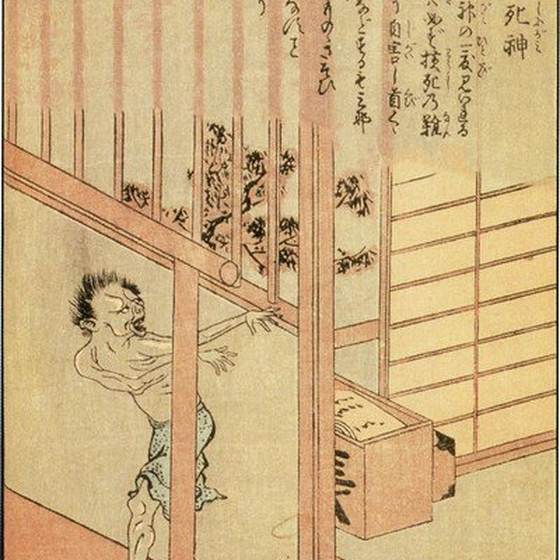 死神（竹原春泉『絵本百物語』）
