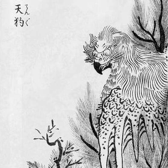 天狗（鳥山石燕『画図百鬼夜行』）