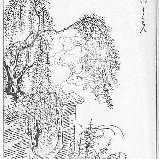 うわん（鳥山石燕『画図百鬼夜行』）
