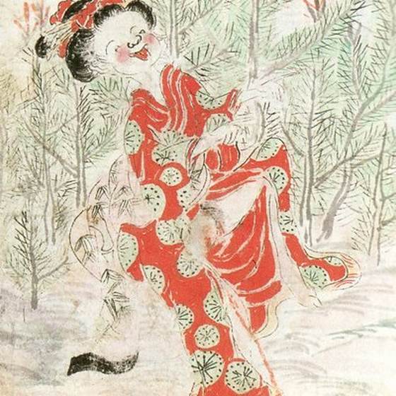 笑い女（記事に載る絵）
