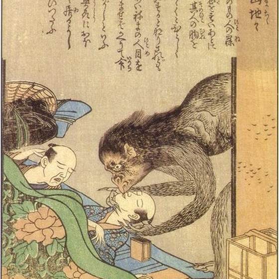 山地乳（竹原春泉『絵本百物語』）