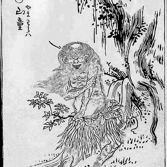 山童（鳥山石燕『画図百鬼夜行』）