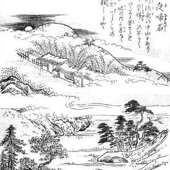 夜泣き石（鳥山石燕『今昔百鬼拾遺』）
